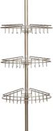 🚿 organize your shower with the kenney 3-tier tension pole shower caddy featuring stainless steel baskets logo