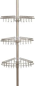 img 4 attached to 🚿 Organize Your Shower with the Kenney 3-Tier Tension Pole Shower Caddy featuring Stainless Steel Baskets