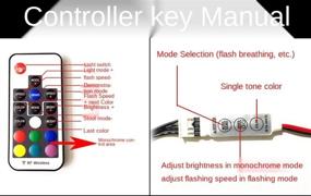 img 2 attached to 🌈 RGB Fan Lighting Controller, 5V 3-Pin/12V 4-Pin Computer Equipment Wire Control/Remote with On/Off Switch and Brightness Adjustment