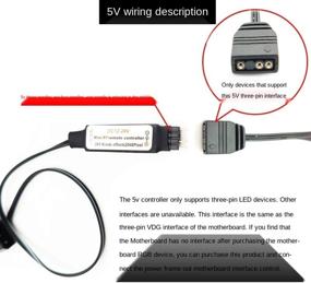 img 1 attached to 🌈 RGB Fan Lighting Controller, 5V 3-Pin/12V 4-Pin Computer Equipment Wire Control/Remote with On/Off Switch and Brightness Adjustment