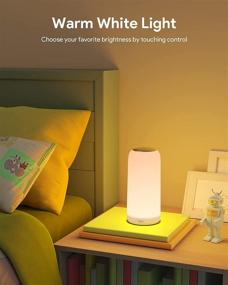 img 1 attached to 💡 Hifree LED Table Lamp: RGB Touch Bedside Lamp with Timer, Dimmable Warm White Desk lamp for Bedroom Nightstand, Living Room, Office - Night Light with Memory Function