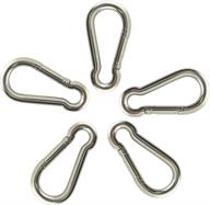 versatile proteus stainless steel snap hook: ideal for keyrings, 🔗 chains, camping, diving, traveling, hiking, dog leashes, backpacks (pack of 5) логотип