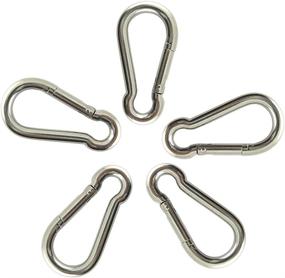 img 4 attached to Versatile Proteus Stainless Steel Snap Hook: Ideal for Keyrings, 🔗 Chains, Camping, Diving, Traveling, Hiking, Dog Leashes, Backpacks (Pack of 5)