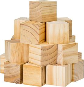 img 2 attached to Dragon Drew Wooden Cubes for Arts and Crafts - DIY Photo Blocks - Unfinished Natural Wood - 2 Inch - 27 Piece Set