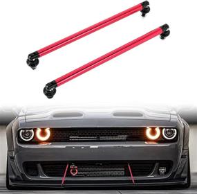 img 4 attached to 🔧 Adjustable Front Splitter Support Rods - AUXMART Bumper Lip Splitter Diffuser Strut Rods, 200MM Length, Universal Fit for Most Vehicles, 2-Pack, Red