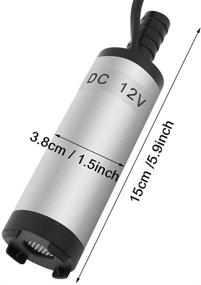 img 1 attached to High-Performance 12V Submersible Pump: Efficient Diesel, Water, and Kerosene Refueling Tool - 12L/min Stainless Steel Design