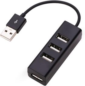 img 3 attached to 🔌 Apoi USB Port Splitter 4-Port Compact Portable High-Speed USB Data Hub 2.0 for Windows, MacBook, Mac Pro, Mac Surface Pro, XPS, Notebook PC, and More - Black