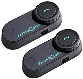 img 1 attached to FreedConn T-COMVB Мотоциклетный Bluetooth гарнитур - 3 участника, 800M Система коммуникации шлема интерком с радио FM - Идеально подходит для мотокросса, мотоцикла и катания на лыжах (2 устройства)