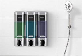 img 1 attached to Bosharon Wall Mounted Manual Soap Dispenser - Multi-Purpose Grey Dispenser for Home, Bath, Kitchen, Hotels & Restaurants