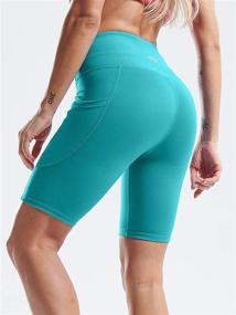 img 2 attached to 🩳 CADMUS High-Rise Yoga Shorts for Women with Seamless Naked Feeling - Perfect for Workout, Running, and Biking Activities