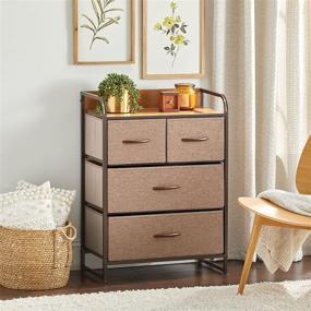 img 3 attached to 🗄️ mDesign Dresser Storage Furniture Organizer - Large Standing Chest: 4 Removable Drawers