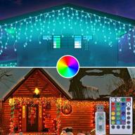 🎄 ke yu 100 led christmas icicle lights outdoor: color changing, usb powered & remote control for versatile yard and garden decor логотип