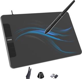img 4 attached to VEIKK VK640 Drawing Tablet 6x4 inch - Battery-Free Stylus, Android/Windows/Mac OS Compatible, Tilt Function Supported, 8192 Levels of Pressure Sensitivity