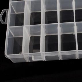 img 2 attached to ⚙️ Uxcell Plastic 24 Grids Electronic Components Storage Box Case in Clear White - a16011800ux1562