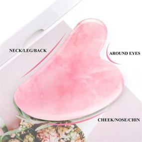 img 1 attached to 💆 Enhance Your Spa Experience with Deciniee Gua Sha Massage Tool - Natural Rose Quartz Guasha Set for Face and Body Therapy