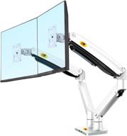 🖥️ nb north bayou full motion dual monitor desk mount stand swivel arm for 2 screens up to 32'' - load capacity 6.6~26.4lbs per monitor (model: f195a-w) logo