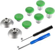 🎮 enhance your gaming experience with extremerate 8 in 1 green metal magnetic thumbsticks for xbox and ps4 controllers - includes t8h cross screwdrivers! logo
