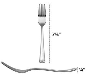 img 3 attached to Plasticpro Disposable Heavy Duty Silver Plastic Forks, Elegant Silver-Like Plastic Silverware 🍴 - Utensils Ideal for Catering Events, Restaurants, Parties, and Weddings, Pack of 40