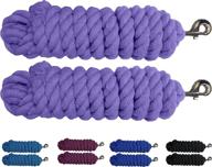 🐎 pack of 2 majestic ally cotton lead ropes for horses & livestock – 10 ft long, 5/8 inch (16mm) thick – heavy-duty satin bolt snap – handmade – soft, broken-in feel логотип