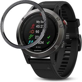 img 4 attached to 💍 Кольцо ободка BaiHui для Garmin Fenix 5/5 Plus | Кольцо ободка из нержавеющей стали с защитной наклейкой от царапин и ударов | Черное кольцо-03 для часов Garmin.