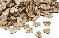 ❤️ 200-pack valentines party decor - juvale mini wooden hearts confetti for enhanced seo logo