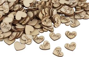 img 4 attached to ❤️ 200-Pack Valentines Party Decor - Juvale Mini Wooden Hearts Confetti for Enhanced SEO