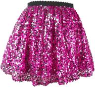 👗 flofallzique glitter sequin skirts for girls - short sparkle skirt for kids, toddler tutu girls clothes logo