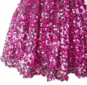 img 1 attached to 👗 Flofallzique Glitter Sequin Skirts for Girls - Short Sparkle Skirt for Kids, Toddler Tutu Girls Clothes