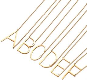 img 3 attached to 👧 MODAGIRL Personalized Stainless Steel Jewelry - Minimalist Sideways Style for Girls