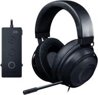 🎧 razer kraken tournament edition 7.1 surround sound gaming headset with retractable mic - usb dac - pc, ps4, ps5, switch, xbox, mobile - black logo