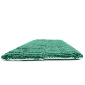 img 2 attached to 🧹 High-Quality 18-inch 3-Pack Green Microfiber Mop Pads with Smooth Wet Scrubbing Surface - Zwipes Professional Premium