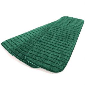 img 4 attached to 🧹 High-Quality 18-inch 3-Pack Green Microfiber Mop Pads with Smooth Wet Scrubbing Surface - Zwipes Professional Premium