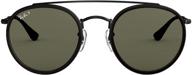 polarized ray ban rb3647n double sunglasses logo