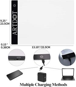 img 1 attached to ARTDOT A4 LED световая панель для алмазной живописи: набор с регулируемой яркостью и универсальной подставкой, питание через USB.