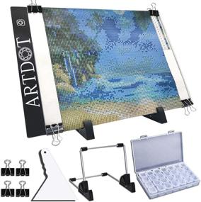 img 4 attached to ARTDOT A4 LED Light Pad for Diamond Painting: USB Powered Kit with adjustable brightness and versatile stand