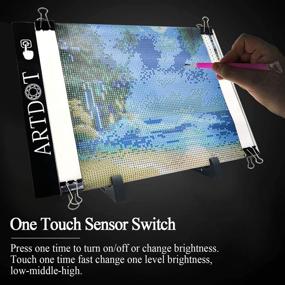 img 3 attached to ARTDOT A4 LED Light Pad for Diamond Painting: USB Powered Kit with adjustable brightness and versatile stand