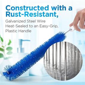 img 1 attached to 🚿 Flexible Fuller Brush Drain Cleaner Brush - Long Scrub Cleaner for Tubes & Pipes - Bristled Stick for Clog-Free Sinks, Bathtub, Shower & Dishwasher Drains