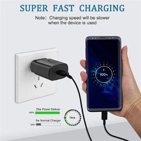 img 3 attached to 🔌 25W USB-C Super Fast Charger with Cable for Samsung Galaxy S21 Ultra/S21 Plus/S20 Ultra/S20 Plus/Note 20 Ultra/Note 10 Plus/S10 Plus/S10e/S9 Plus/S8 Plus