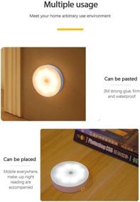 img 2 attached to ED Motion Sensor Night Light USB Rechargeable Bedroom Wall Lamp Stairs Intelligent Body Light Sensor Lamp Home Energy-Saving(YellowBettart