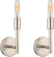 phansthy industrial wall sconce set of two 1-light bathroom vanity light sconce wall lighting (brushed nickel) логотип