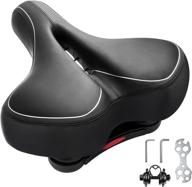 🚴 bursun wide bike seat: ultimate comfort for men and women - dual shock absorbing, soft memory foam bicycle seat for indoor and outdoor bikes logo