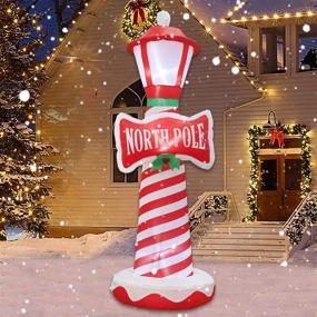 img 4 attached to 🏰 Poptrend 6FT Inflatable Lighthouse Christmas Decorations – LED Lights Yard Decoration for X'mas & Home – Wacky, Colorful Blow Up (6FT Lighthouse)