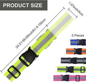 img 3 attached to 🔆 Dazzfond Reflective Elastic Belt: High Visibility Glow Belt for Night Running, Cycling, Walking - 5 PCS Set