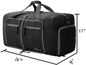 img 2 attached to 🎒 Duffel Bag Packable with Water Resistant Compartment