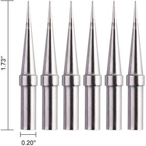 img 2 attached to Weller ET Soldering Iron Tips Replacement Set - 🔧 6PCS-02 for WES51/50, WESD51, WE1010NA, PES51/50, LR21 ET Tip Series