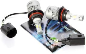 img 3 attached to 🔦 VoRock8 R2 COB 9004 HB1 8000 Lumens LED Headlight Conversion Kit, High/Low Beam Bulbs, Dual Beam Headlamp, Halogen Replacement, 6500K Xenon White, 1 Pair