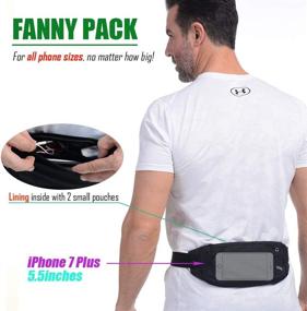 img 2 attached to 🏃 USHAKE Bounce Free Waist Pouch Bag: Ultra Light Fitness Belt for iPhone X XS 7 SE 6 6+ Samsung – Perfect for Running, Gym, and Marathons!