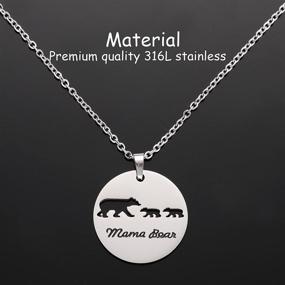 img 3 attached to 🐻 Mama Bear Necklace Set: 2 Cubs with Mama Bear Pendant - Perfect Gift for Mom of Two