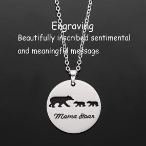 img 2 attached to 🐻 Mama Bear Necklace Set: 2 Cubs with Mama Bear Pendant - Perfect Gift for Mom of Two