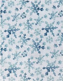 img 1 attached to ❄️ Stylish Snowflake-themed Lintex Snowflakes Christmas Tablecloth: Add a Touch of Elegance and Winter Charm to Your Dining Experience